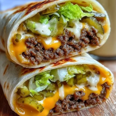 Big Mac Wraps served on a plate with fresh ingredients.