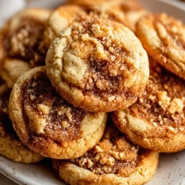 Delicious Gilmore Girls inspired coffee cake cookies on a rustic wooden table