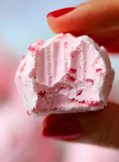 Keto Strawberry Cheesecake Fat Bombs - low-carb, delicious dessert
