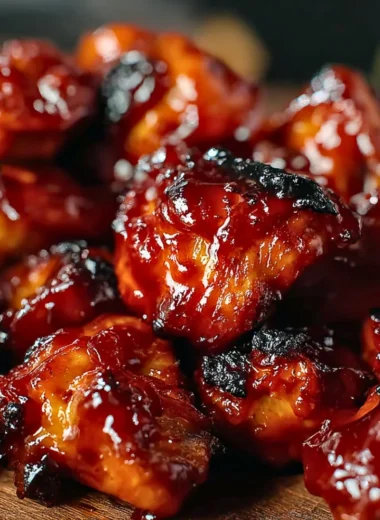 Sweet Baby Ray's Crockpot Chicken served in a bowl with sauce and herbs