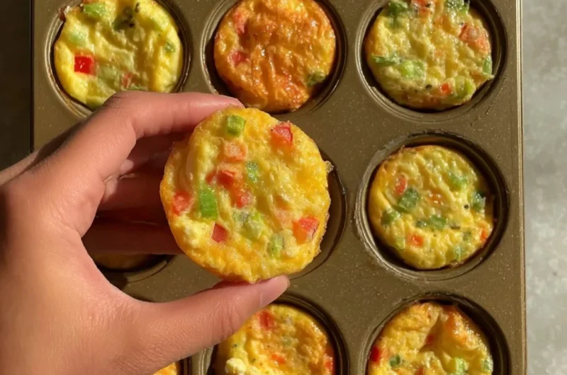 Delicious breakfast egg muffins packed with veggies and protein.