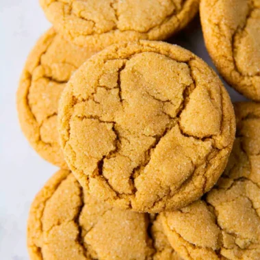 Delicious chewy brown sugar cookies on a baking sheet