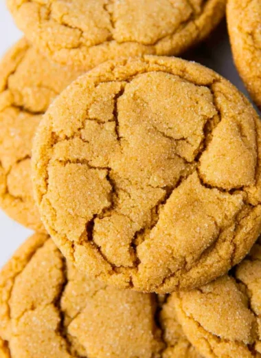 Delicious chewy brown sugar cookies on a baking sheet