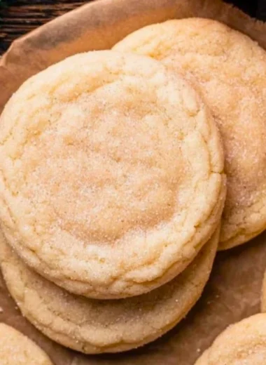 Chewy sugar cookies with a soft texture, perfect for dessert lovers.