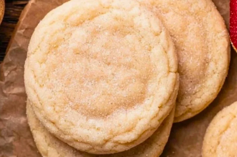 Chewy sugar cookies with a soft texture, perfect for dessert lovers.