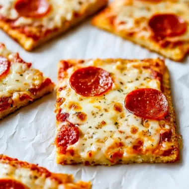 Delicious Chicken Crust Pizza with fresh toppings and melted cheese