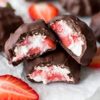 Chocolate Strawberry Yogurt Clusters recipe featuring strawberries and yogurt