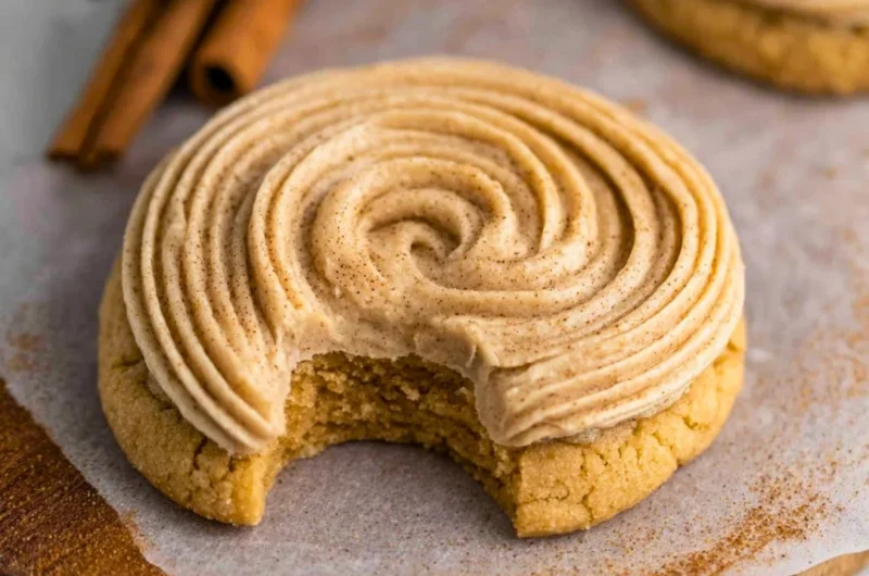Delicious CRUMBL churro cookie copycat on a plate with cinnamon sugar