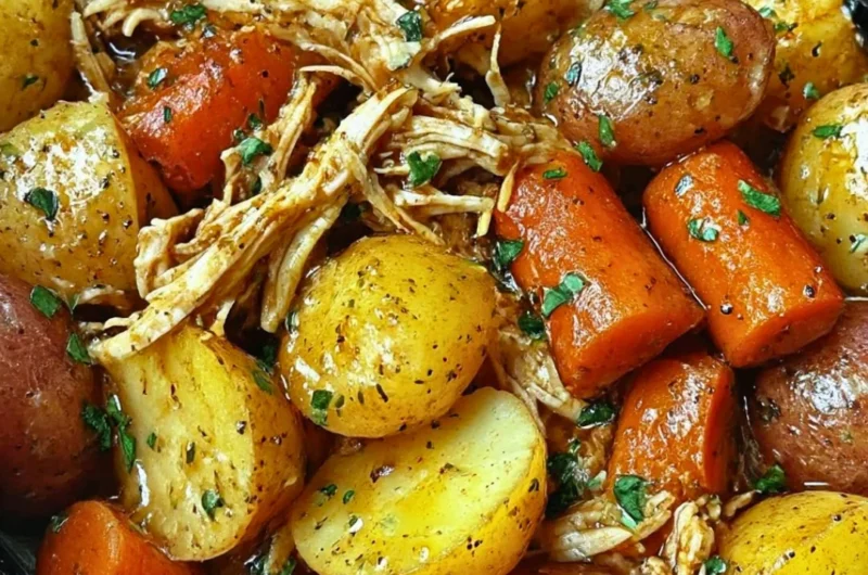 Delicious Garlic Butter Chicken cooked in a crockpot for tender and flavorful results