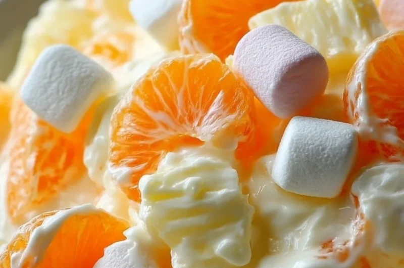 Colorful Hawaiian Fruit Salad with tropical fruits in a bowl