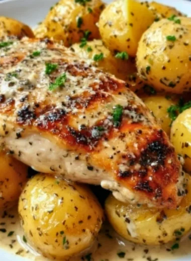Delicious garlic parmesan chicken cooked in a crockpot for a savory meal.