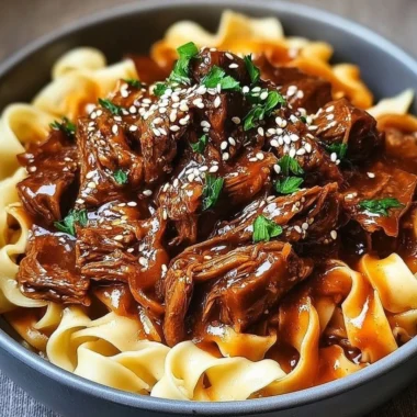 Bowl of Korean beef noodles with tender meat and flavorful broth