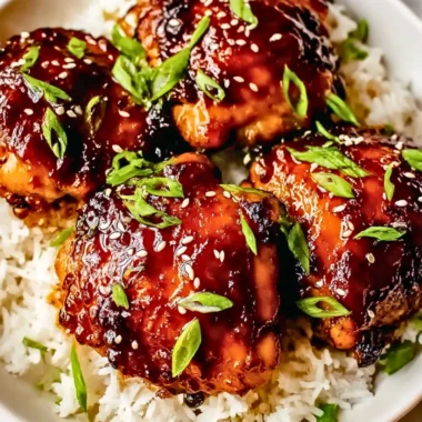 Delicious slow cooker honey garlic chicken served on a plate