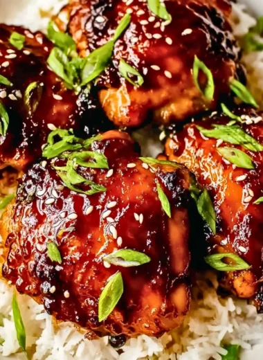 Delicious slow cooker honey garlic chicken served on a plate