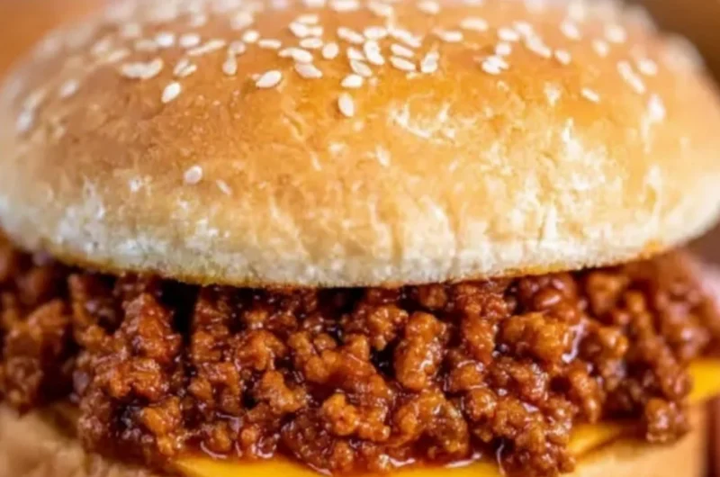 Delicious Slow Cooker Sloppy Joes served on a plate with sides.