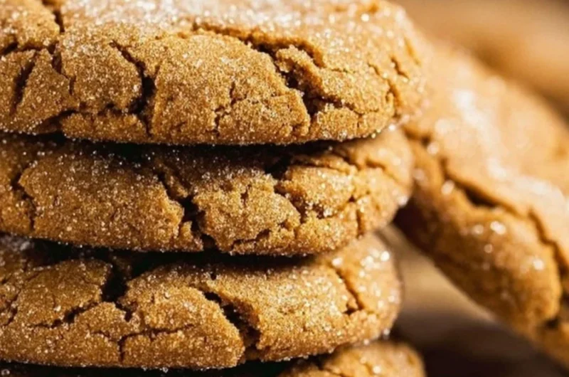 Delicious ginger molasses cookies inspired by Starbucks recipe