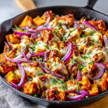 BBQ chicken sweet potato skillet - easy one-pan dinner recipe