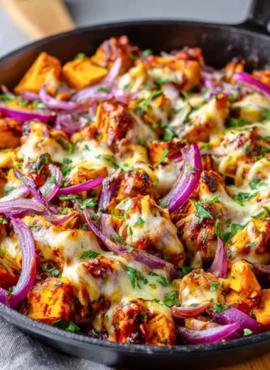BBQ chicken sweet potato skillet - easy one-pan dinner recipe