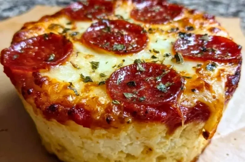 Delicious Cottage Cheese Pizza Bowl topped with fresh ingredients