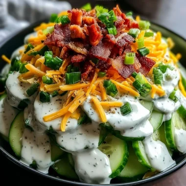 Delicious Cucumber Ranch Crack Salad with fresh veggies and creamy dressing