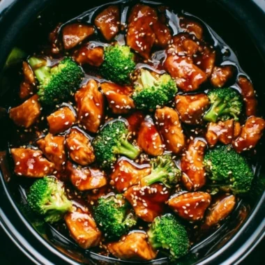 Delicious Dump and Go Crockpot Teriyaki Chicken dish served with rice and vegetables.