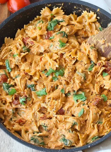 Delicious Marry Me Chicken Pasta dish with succulent chicken and creamy sauce