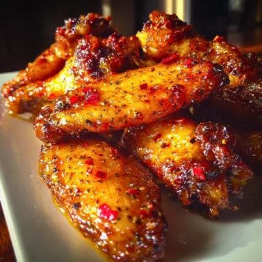 Pineapple Cowboy Candy Chicken Wings ready to serve on a plate