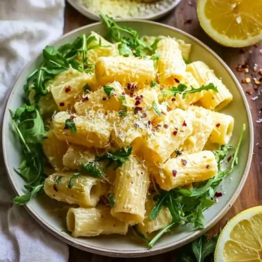 Creamy lemon ricotta pasta with arugula, inspired by Stanley Tucci's recipe
