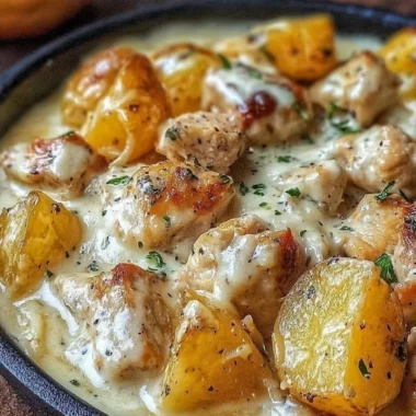 Delicious Garlic Parmesan Chicken cooked in a crockpot with tender potatoes