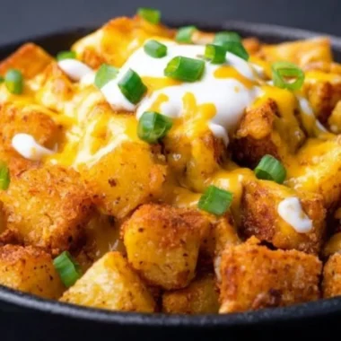 Delicious Taco Bell Potato Bites served with dipping sauce
