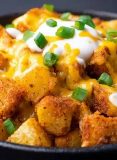 Delicious Taco Bell Potato Bites served with dipping sauce