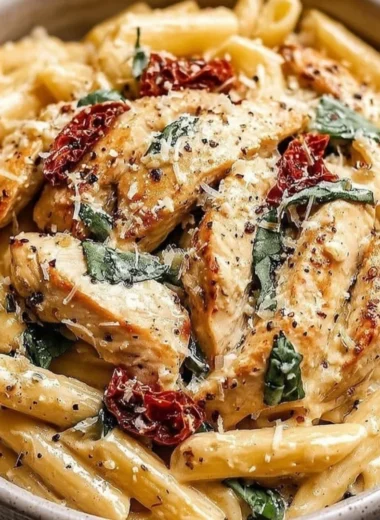 Delicious Marry Me Chicken Pasta dish garnished with herbs