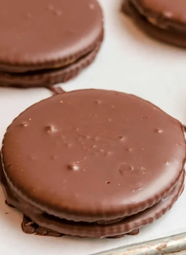Delicious Chocolate Peanut Butter Cookies made with Ritz crackers