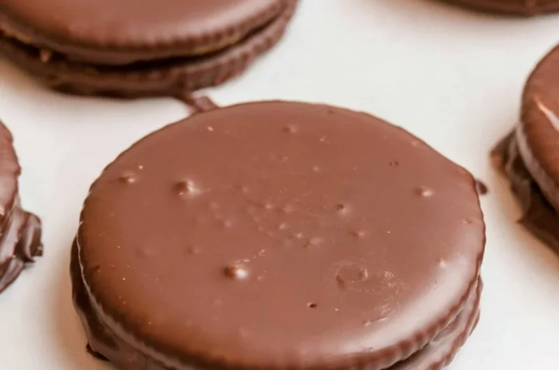 Delicious Chocolate Peanut Butter Cookies made with Ritz crackers