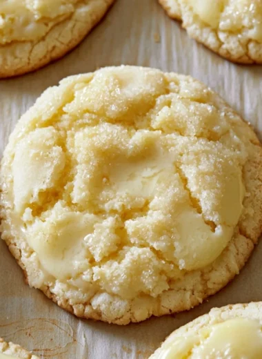 Delicious Kentucky Butter Cake Cookies displayed on a rustic wooden background