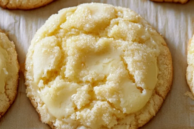Delicious Kentucky Butter Cake Cookies displayed on a rustic wooden background
